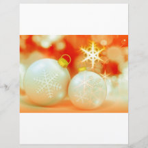 Weißes Weihnachtsverzierungen Flyerdruck