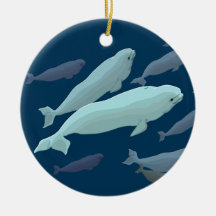 Weißwal-Wal-Verzierungen u. Marinelife Geschenke Ornamente