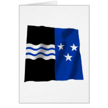 Wellenartig bewegende Flagge Aargaus Karte