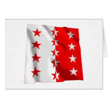 Wellenartig bewegende Flagge Wallis Grußkarten
