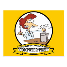 WELTBESTER COMPUTERtech-FRAUEN-CARTOON Postkarten