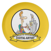 WELTBESTER DIGITAL-KÜNSTLER-MANN-CARTOON TELLER