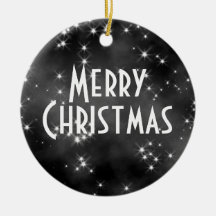 Weltraum B&W sammelbar - frohe Weihnachten Weihnachtsbaum Ornamente