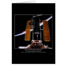 Weltraumteleskop der NASAs Hubble backdropped gege Grußkarten