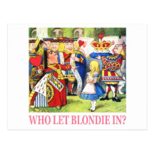 Wer ließ Blondie herein? Postkarte