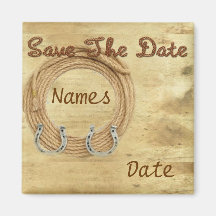 Western-Thema, das Save the Date Magneten Wedding 
