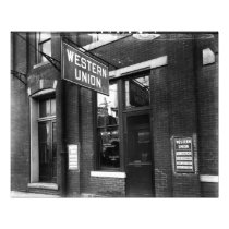 Western Union alte 1930 Schwarzweiss Kunst Foto