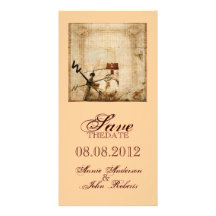 Westernbauernhausland Hochzeit savethedate Fotokarte