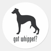 Whippet Runder Aufkleber