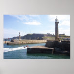 WHITBY HAFEN-EINGANG POSTERDRUCKE