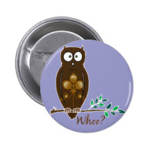 Whoo? Eule Anstecknadelbuttons