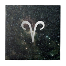 Widder-Tierkreis-Stern-Zeichen auf Universum Keramikkacheln