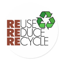 Wiederverwendung verringern recyceln Aufkleber