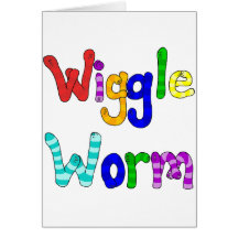 Wiggle-Wurm Grußkarte