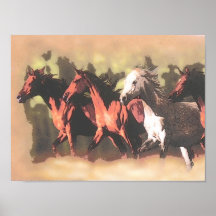Wildhorses-charbon de bois posters