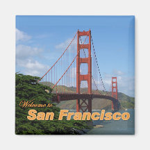 Willkommen zu San Francisco - Golden gate bridge Kühlschrankmagnete