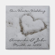 Winter-Hochzeit Magnete