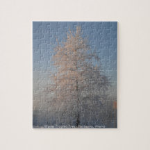 Winter-mattiertes Baum-Puzzlespiel