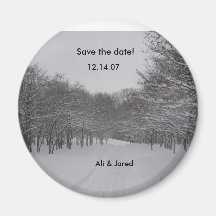 Winter Save the Date wedding Magneten