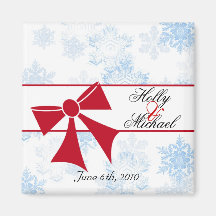 Winter Save the Date wedding rotes extravagantes n Magnete