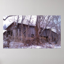 WINTER-SCHEUNE PLAKATDRUCK