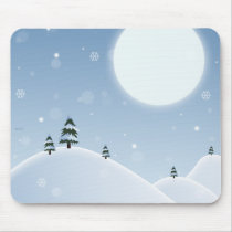 Winter-Schnee-Szene mauspads