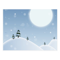 Winter-Schnee-Szene postkarten