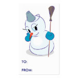 Winter Snowman Gift Tags Business Cards