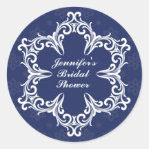 Winter Wedding personalisierten Brautparty-Aufkleb