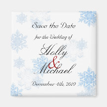 Winterhochzeit, savethedate, Rot, extravagant, nob Kühlschrankmagnet