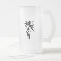 Wirble Blume durch Naomi - Schwarzes u. Weiß Kaffeehaferl