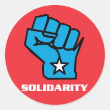 Wisconsin-solidaritäts-Faust Runde Sticker