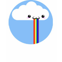 Wolken-kotzendes Regenbogen-T-Shirt