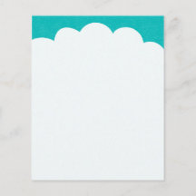 Wolkenspitzen - Türkis Personalisierte Flyer