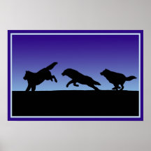 Wolven Lauf Plakatdruck