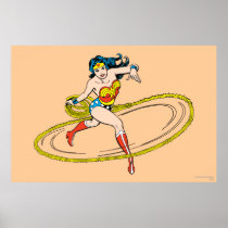 Wunder-Frau eingekreist mit Lasso