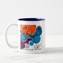 Wunderliche, emporhebende Keramik KUNST Kaffeetass