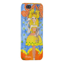 Wunderliche Prinzessin mit Schmetterlingen und Kat iPhone 5 Schutzhülle