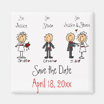 Wunderlicher Spaß Save the Date Kühlschrankmagnete