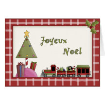 Wunderliches Weihnachtszug-Set in der französische Karten