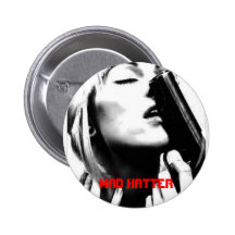 Wütender Hutmacher-Emily-Knopf Buttons