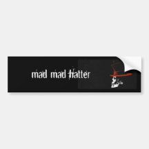 wütender wütender Hutmacher Autosticker