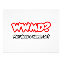 WWMD…, was eine Mormone tun würde? Personalisierte Ankündigungskarte
