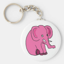 XX lustiger rosa Elefant Schlüsselanhänger