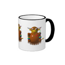 Yaks mignons avec des yo-yo mug à café