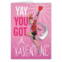 Yay, erhielten Sie einen Valentinsgruß! Grußkarten