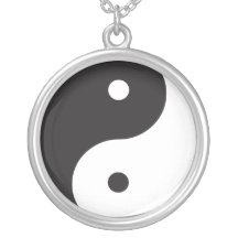 Yin Yang 18" Sterlingsilber-Halskette