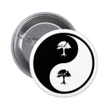 Yin Yang Bäume Buttons