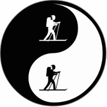 Yin Yang Cross Country-Skifahren
