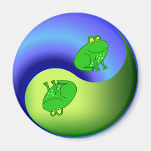 Yin Yang Frosch Kühlschrankmagnete